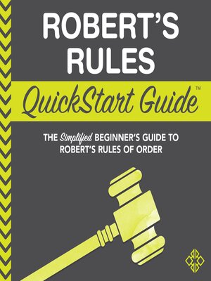 cover image of Robert's Rules QuickStart Guide